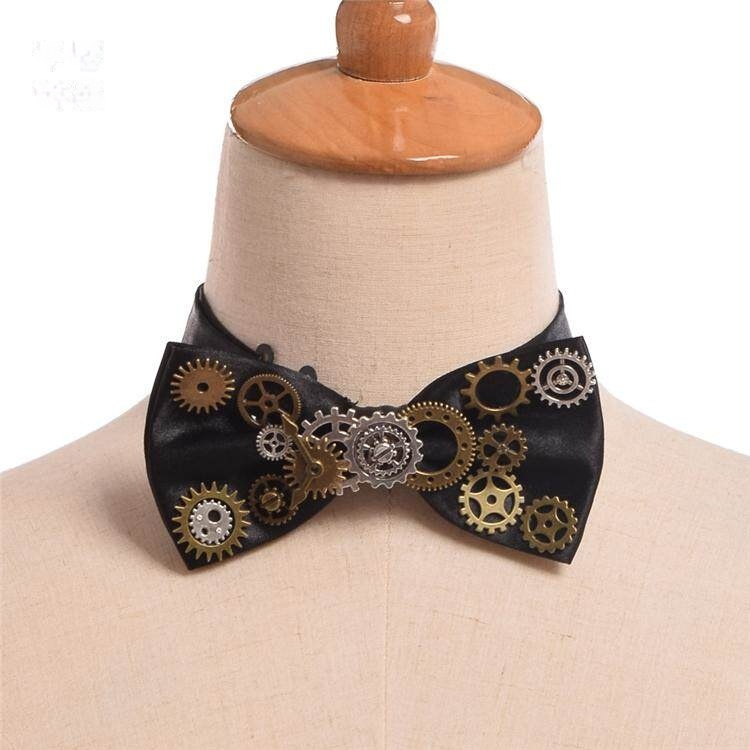 Men's Steampunk Fabric Butterfly Bow Tie 2 Men's Steampunk Fabric Butterfly Bow Tie - Image 2