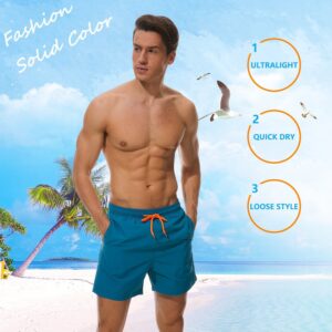 Solid-Color Casual Beach Shorts With Zippered Pockets And Mesh Lining