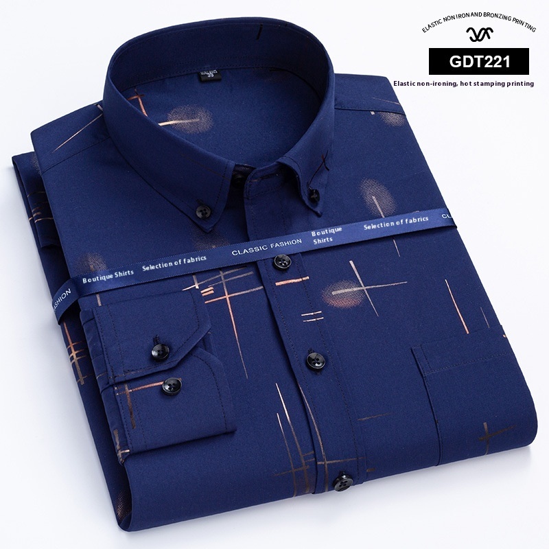 Men's Non-ironing, Anti-wrinkle, Plaid Shirt 2 Men's Non-ironing, Anti-wrinkle, Plaid Shirt - Image 2