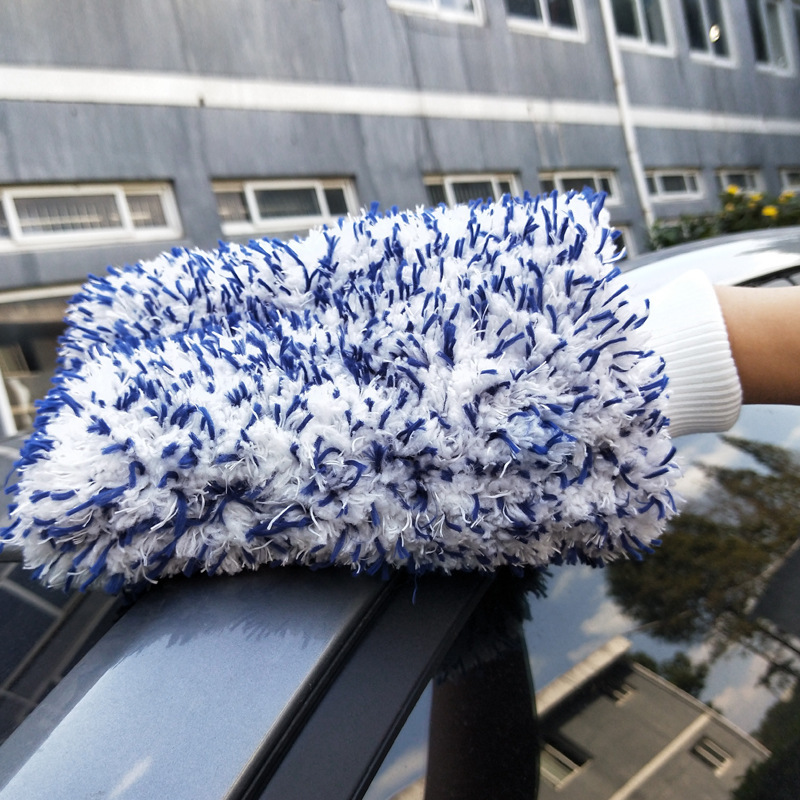 Large Coral Fleece Car Wash Glove 2 Large Coral Fleece Car Wash Glove - Image 2