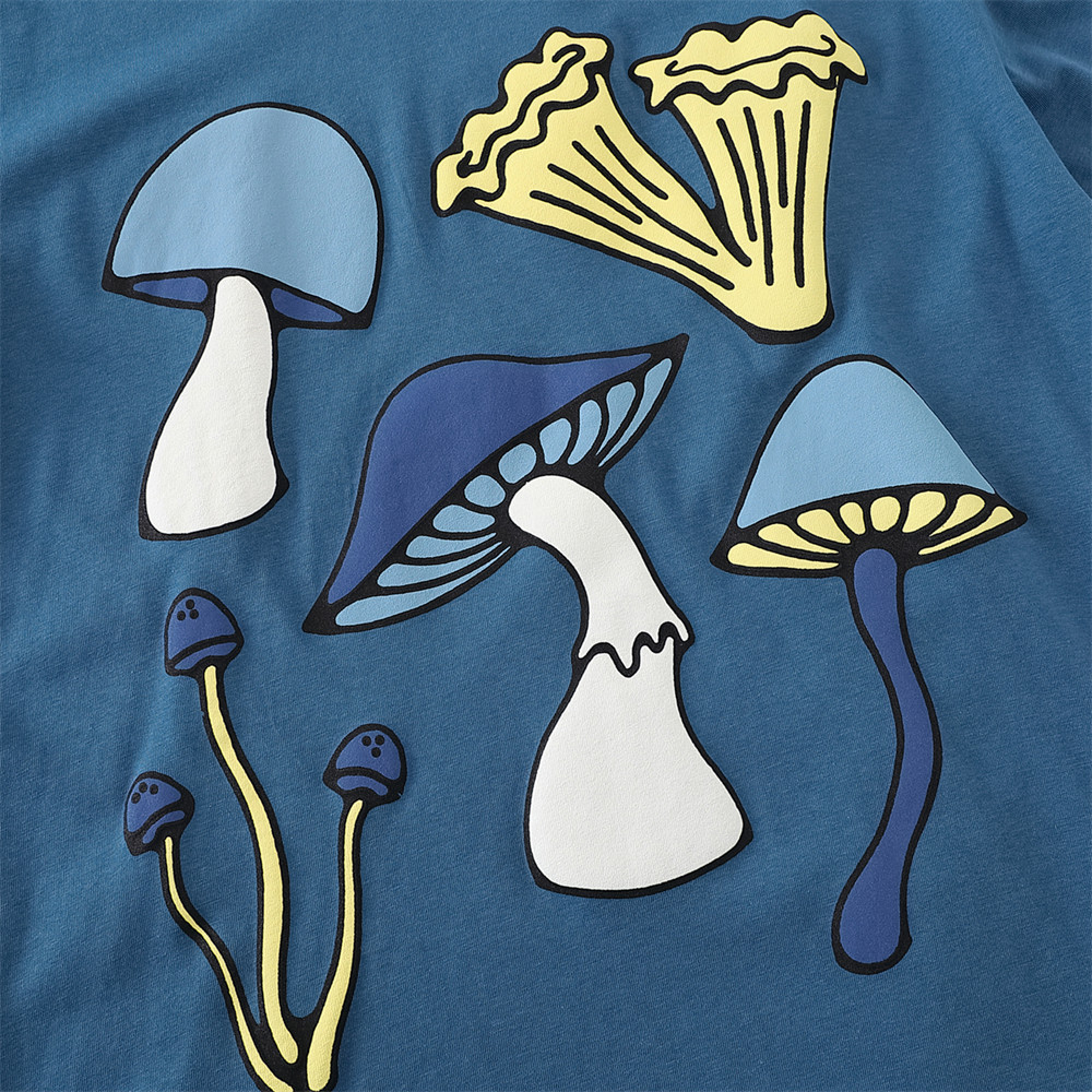 Mushroom Print T-shirt Casual Top 4 Mushroom Print T-shirt Casual Top - Image 4