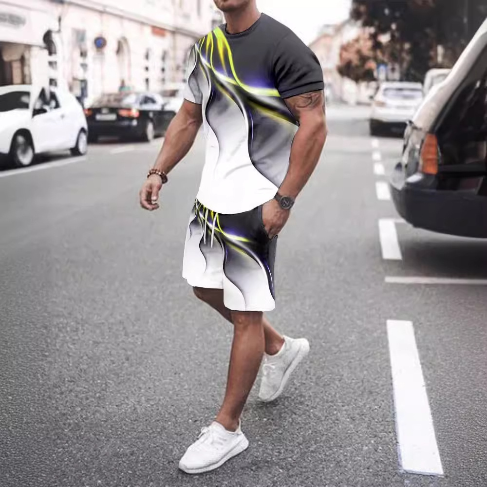 Men's Two-piece Printed Sportswear 9 Men's Two-piece Printed Sportswear - Image 9