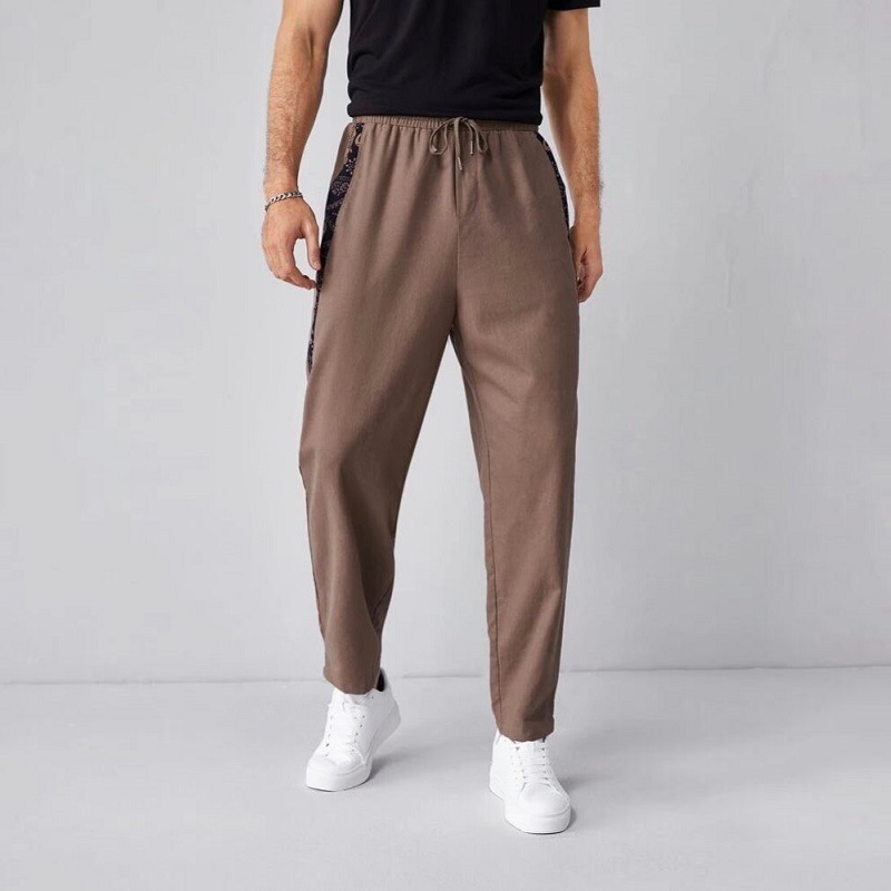 Solid-color Elastic Waist And Drawstring Pants 2 Solid-color Elastic Waist And Drawstring Pants - Image 2