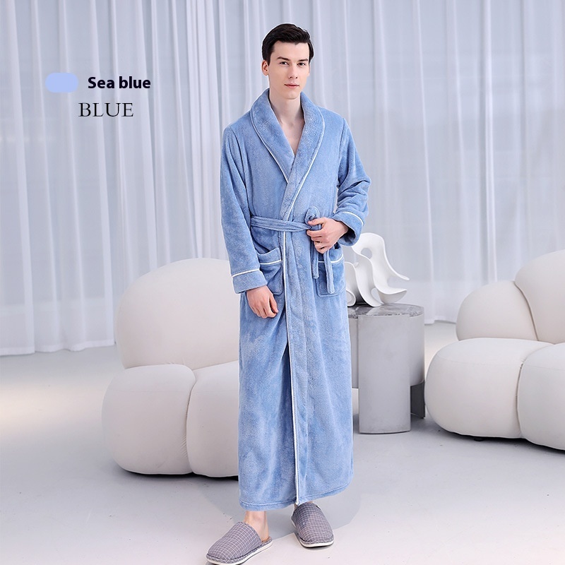 Extended Coral Fleece Bathrobe 10 Extended Coral Fleece Bathrobe - Image 10