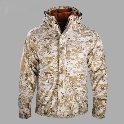 Men's Outdoor Tactical Camouflage Padded Windproof Hard shell Jacket 6 Men's Outdoor Tactical Camouflage Padded Windproof Hard shell Jacket - Image 6