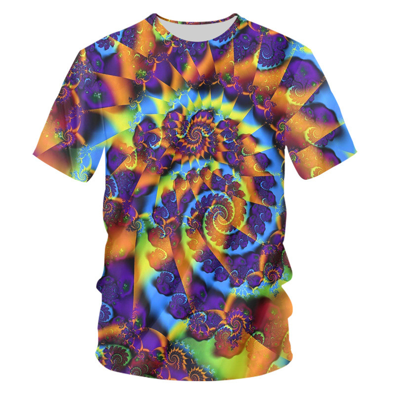 3D Digital Printing Floral Sweat-wicking Breathable T-shirt 4 3D Digital Printing Floral Sweat-wicking Breathable T-shirt - Image 4