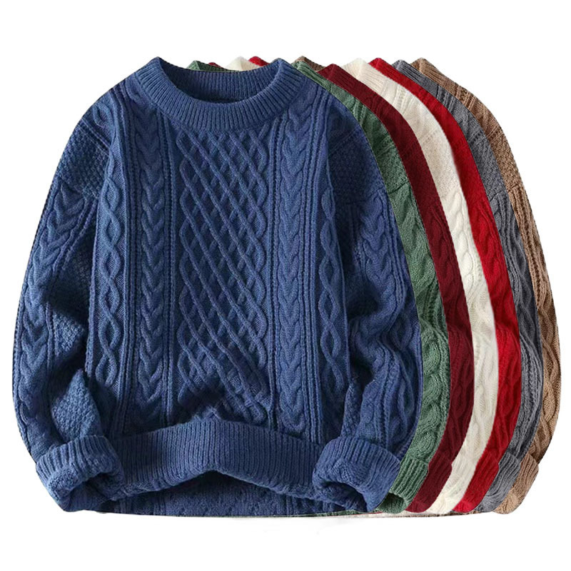 Round-neck High-neck Fleece-lined Solid-color Sweater 1 Round-neck High-neck Fleece-lined Solid-color Sweater