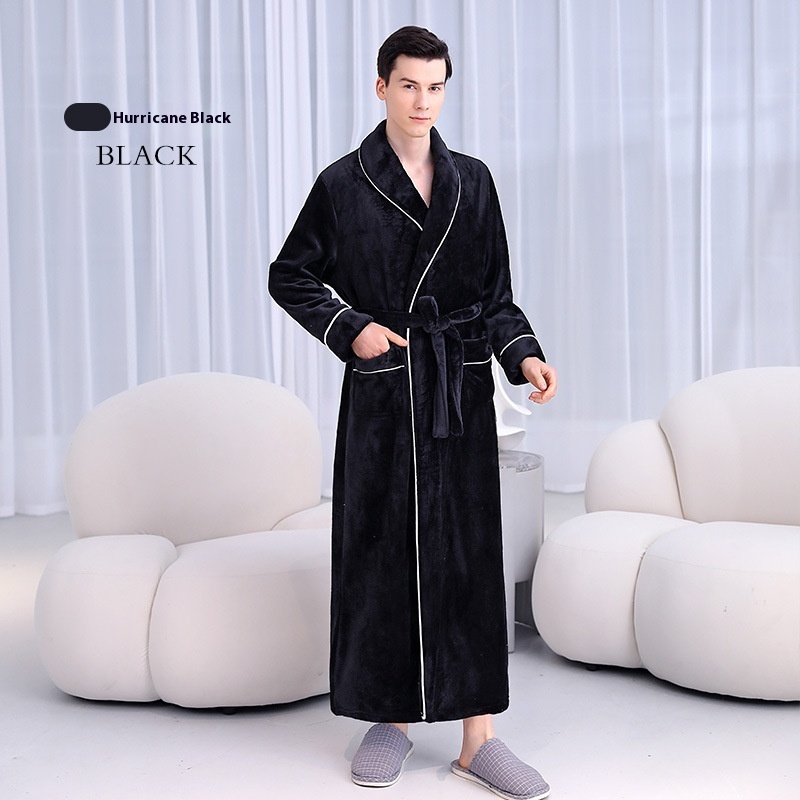 Extended Coral Fleece Bathrobe 7 Extended Coral Fleece Bathrobe - Image 7