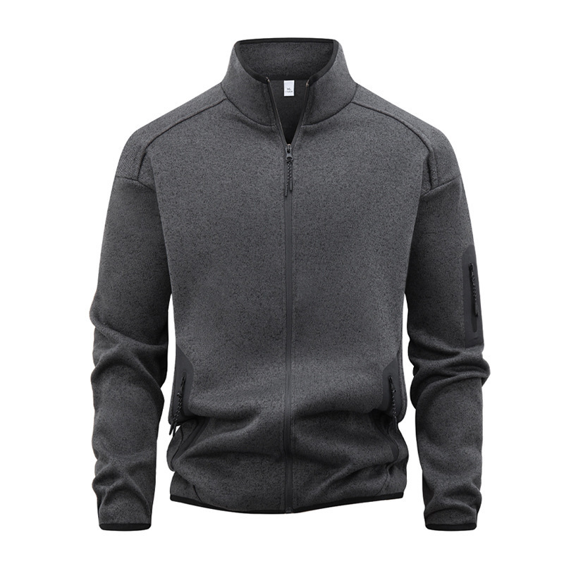 Zippered Pocket Long-sleeve Cardigan Sweatshirt 6 Zippered Pocket Long-sleeve Cardigan Sweatshirt - Image 6