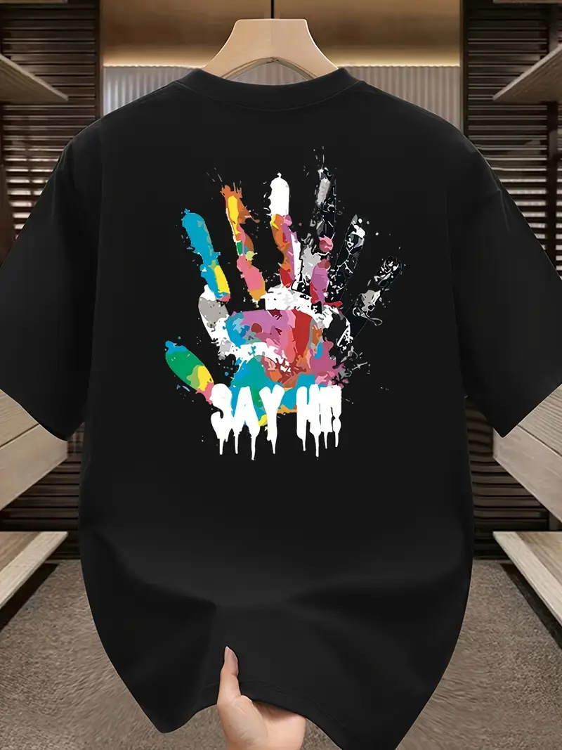 Color-Block Fashion 3D-Printed Summer Men's T-Shirt 2 Color-Block Fashion 3D-Printed Summer Men's T-Shirt - Image 2