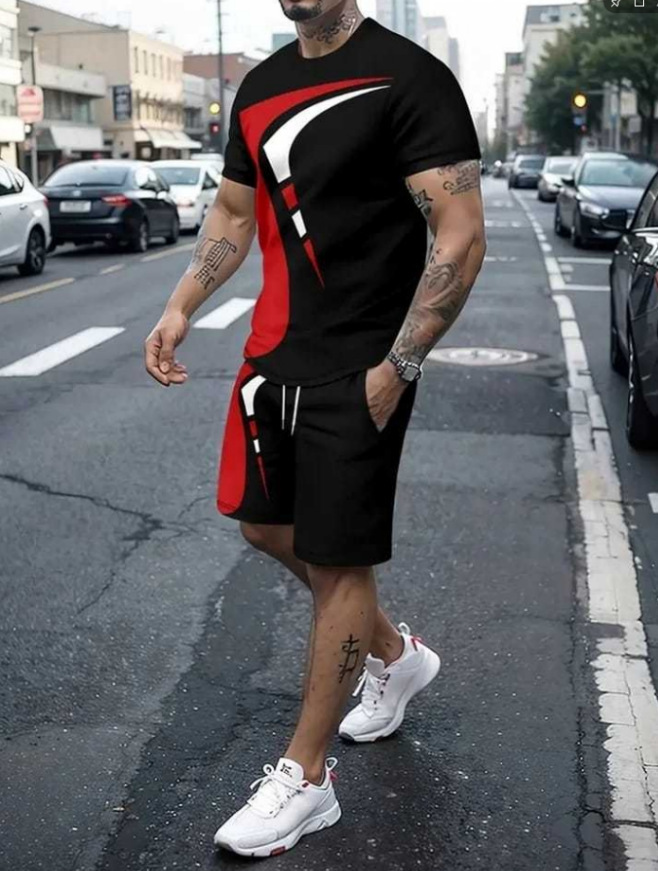 Men's Two-piece Printed Sportswear 10 Men's Two-piece Printed Sportswear - Image 10