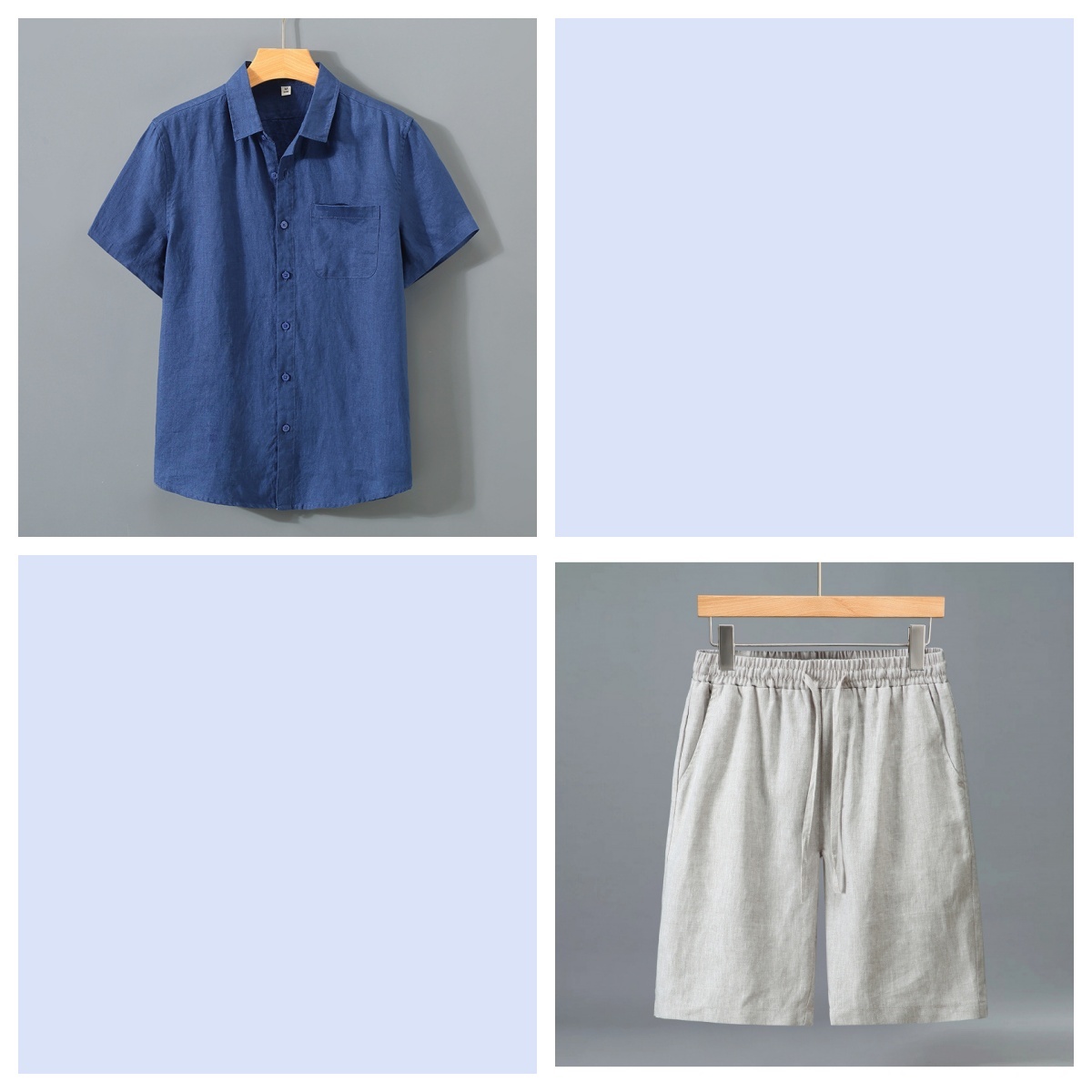Men's Linen Shorts and Shirt Set 7 Men's Linen Shorts and Shirt Set - Image 7