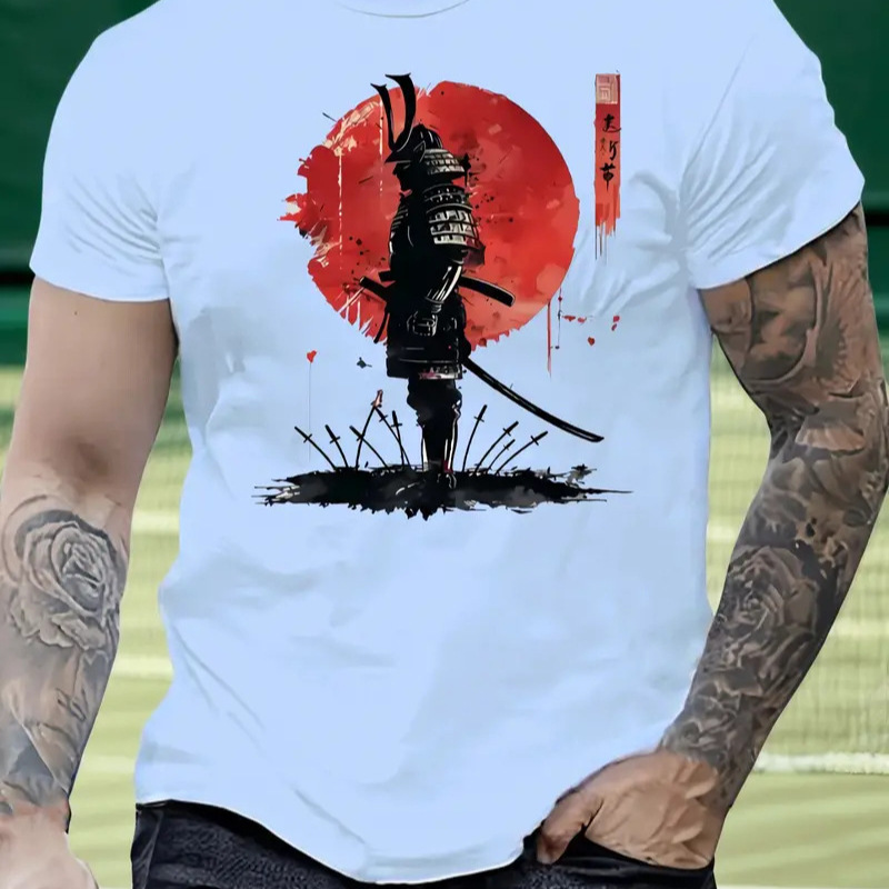 Color-Block Fashion 3D-Printed Summer Men's T-Shirt 6 Color-Block Fashion 3D-Printed Summer Men's T-Shirt - Image 6