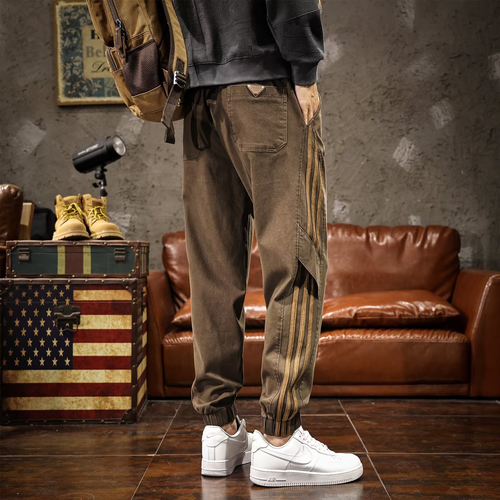 Loose Fit Trendy Tight at the Bottom Pants 2 Loose Fit Trendy Tight at the Bottom Pants - Image 2
