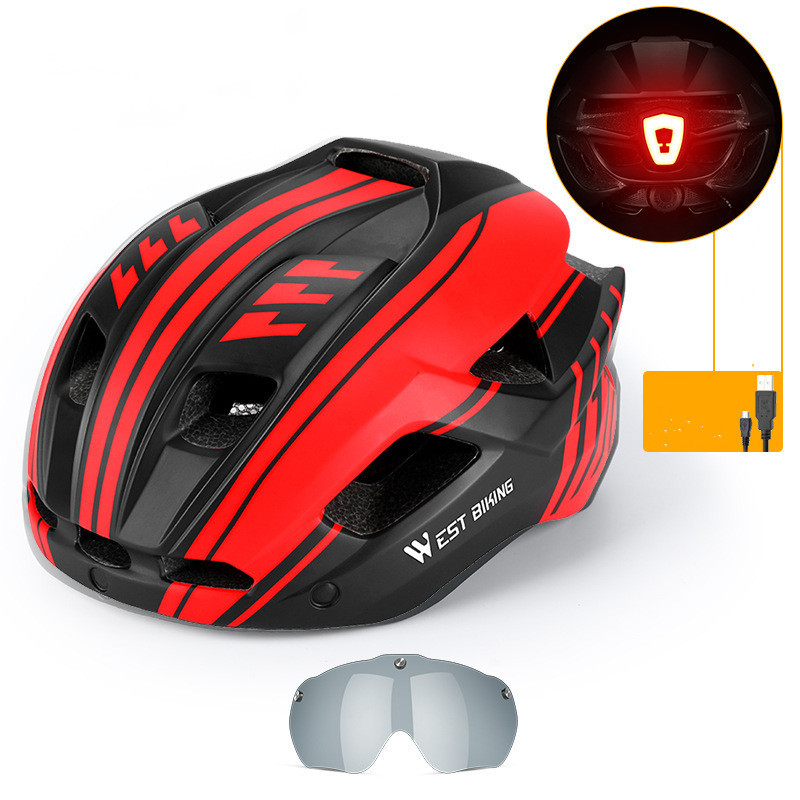 Cycling Helmet Integrated With Goggles Helmet Mountain Road Bike Helmet Equipment 2 Cycling Helmet Integrated With Goggles Helmet Mountain Road Bike Helmet Equipment - Image 2