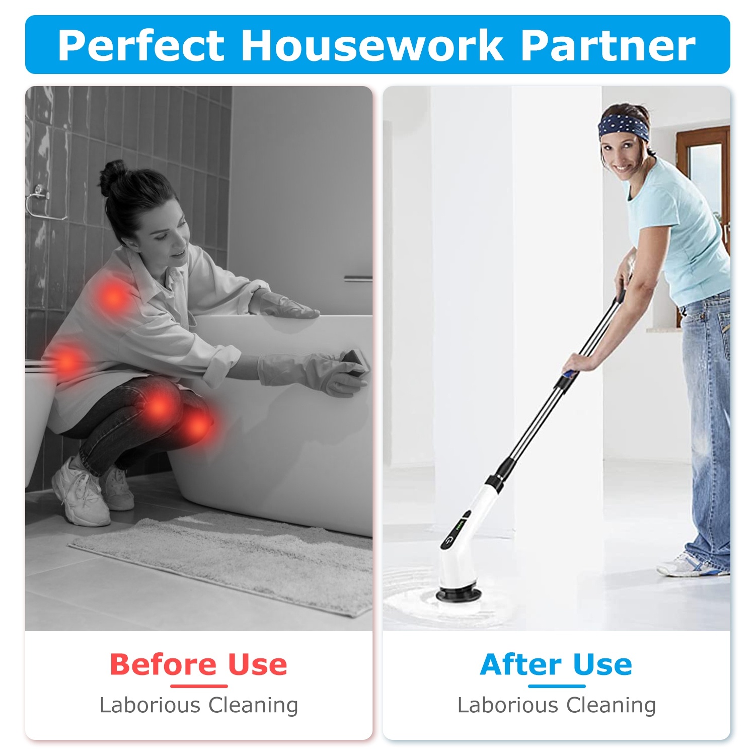 1Pc Cordless Rechargeable Electric Spin Scrubber 8 1Pc Cordless Rechargeable Electric Spin Scrubber - Image 8