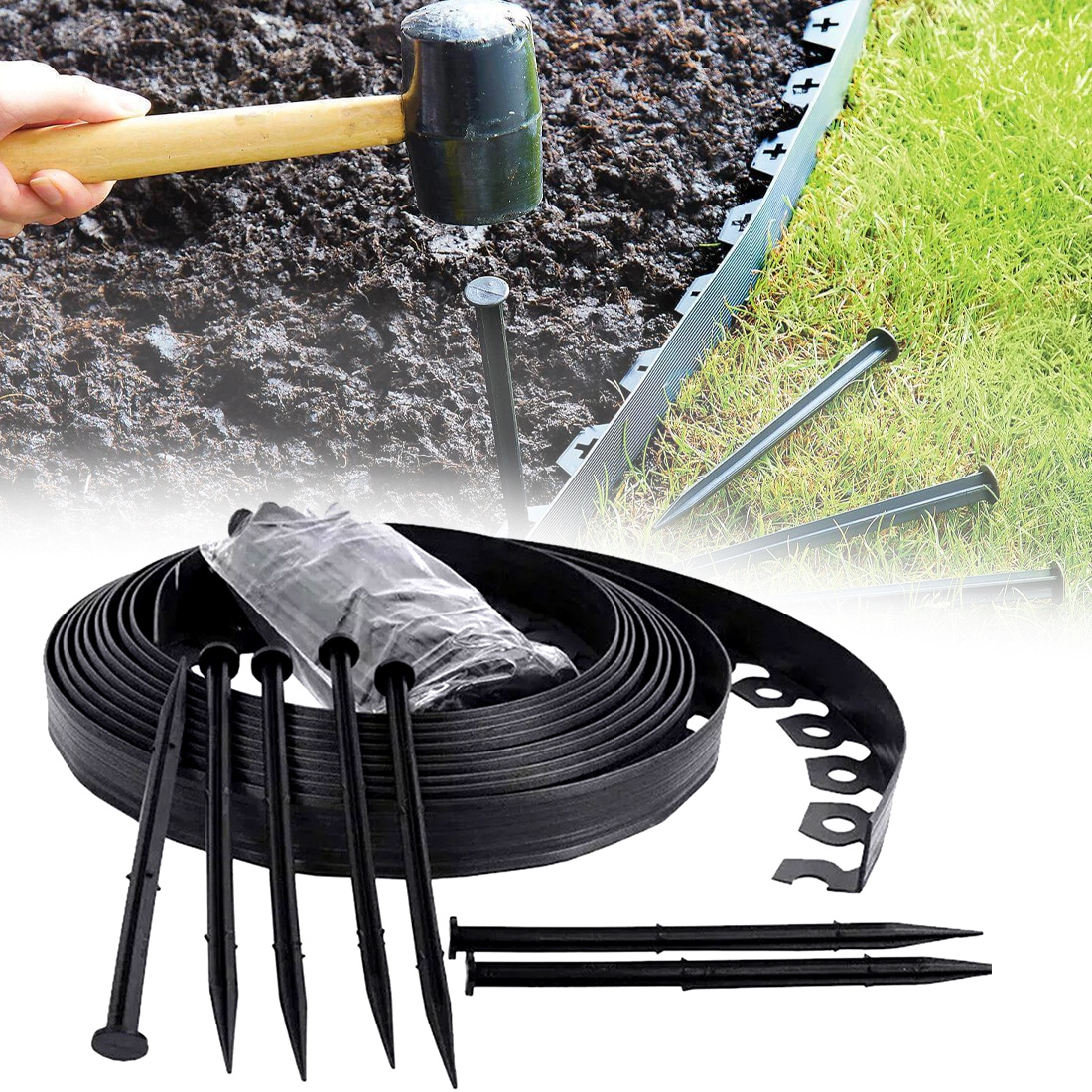 10-meter Outdoor Garden Boundary Lawn Isolation Stripedge Strip Send 30 Nails 5 10-meter Outdoor Garden Boundary Lawn Isolation Stripedge Strip Send 30 Nails - Image 5