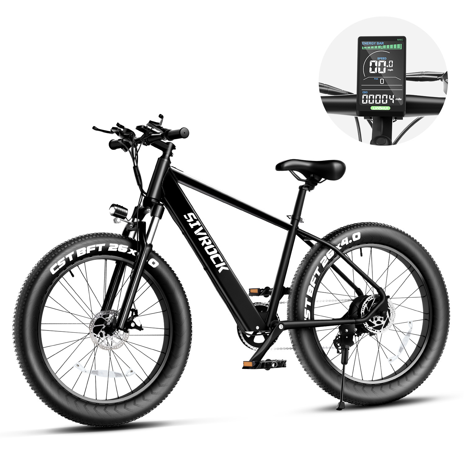 Professional Electric Bike, 26 X 4.0 Inches Fat Tire Electric Mountain Bicycle, 1000W Motor 48V 15Ah E-bike For Trail Riding, Excursion And Commute, UL And GCC Certified 7 Professional Electric Bike, 26 X 4.0 Inches Fat Tire Electric Mountain Bicycle, 1000W Motor 48V 15Ah E-bike For Trail Riding, Excursion And Commute, UL And GCC Certified - Image 7