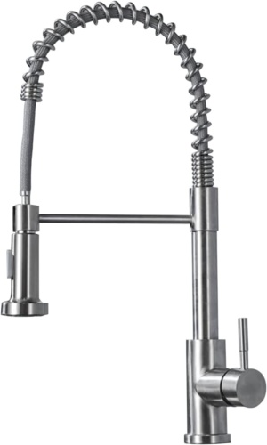 Monobloc Silver Kitchen Sink Mixer Taps With Pull Out Hose Spray Single Lever Tap 3 Monobloc Silver Kitchen Sink Mixer Taps With Pull Out Hose Spray Single Lever Tap - Image 3