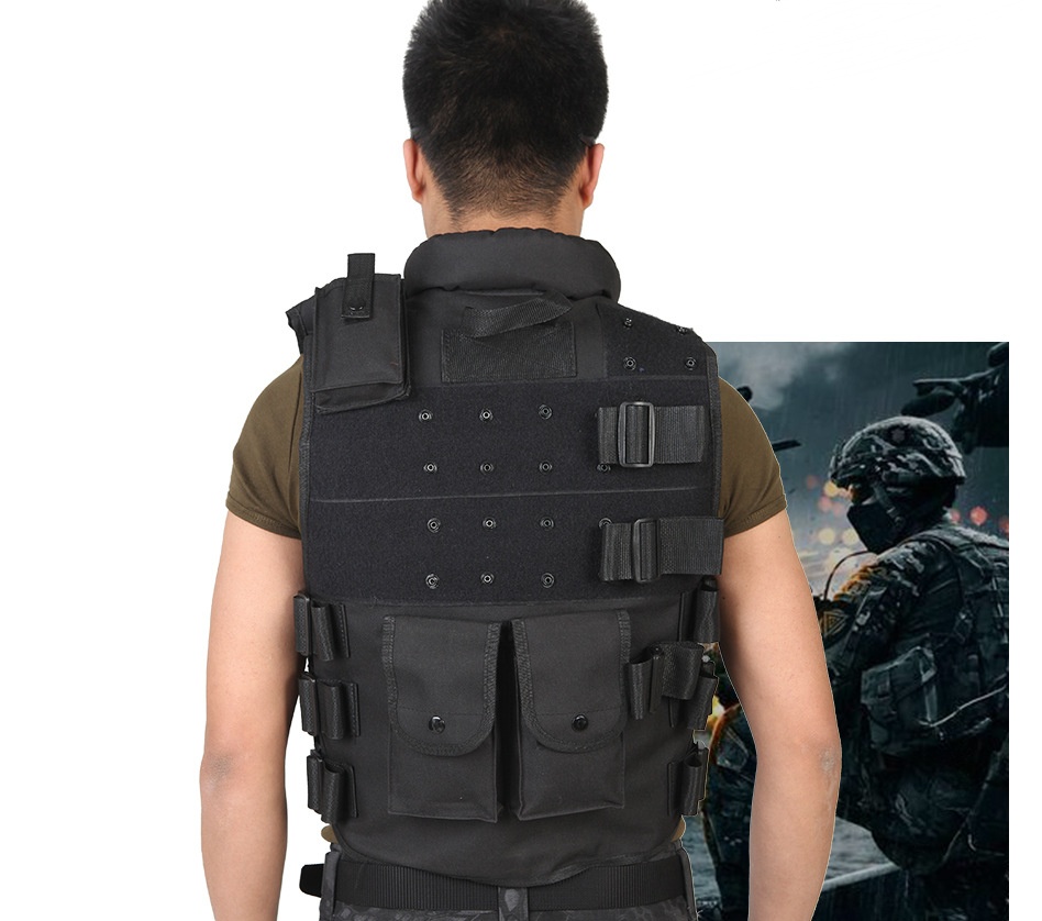Tactical Vest Black Mens Military Hunting Vest 9 Tactical Vest Black Mens Military Hunting Vest - Image 9