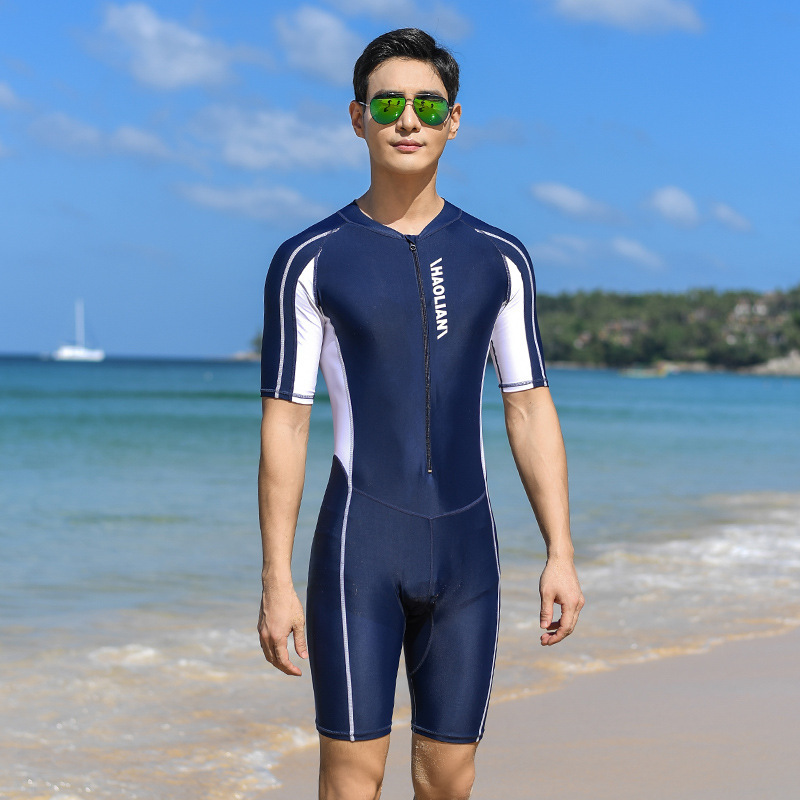 One-Piece Short-Sleeve Swimsuit 1 One-Piece Short-Sleeve Swimsuit