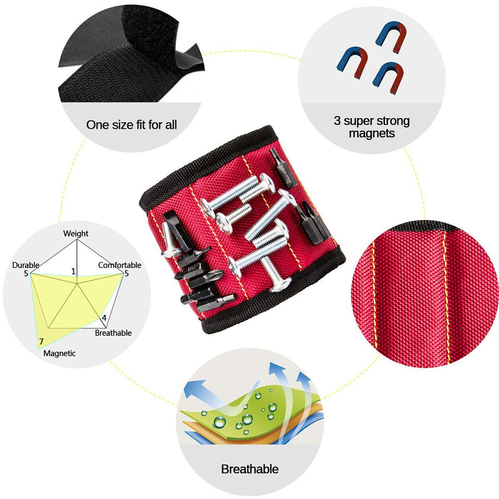 Fifteen-Compartment Powerful Magnetic Wristband 2 Fifteen-Compartment Powerful Magnetic Wristband - Image 2