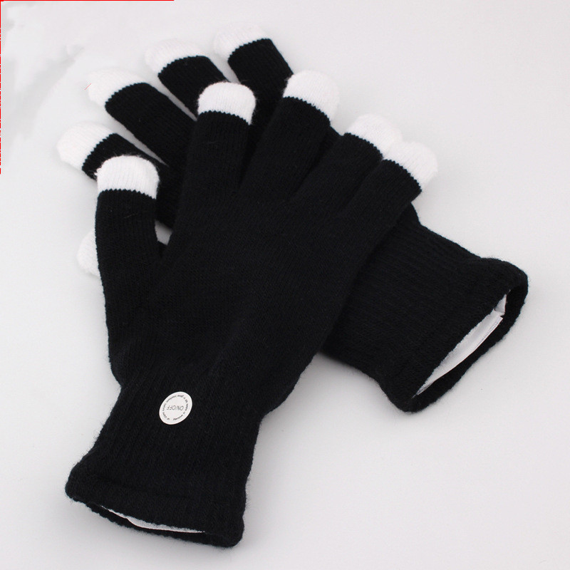 Black Fingertip Colorful Glowing Gloves 5 Black Fingertip Colorful Glowing Gloves - Image 5