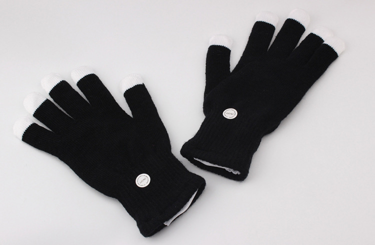 Black Fingertip Colorful Glowing Gloves 2 Black Fingertip Colorful Glowing Gloves - Image 2