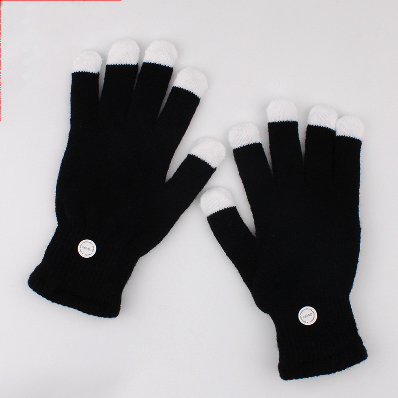 Black Fingertip Colorful Glowing Gloves 4 Black Fingertip Colorful Glowing Gloves - Image 4