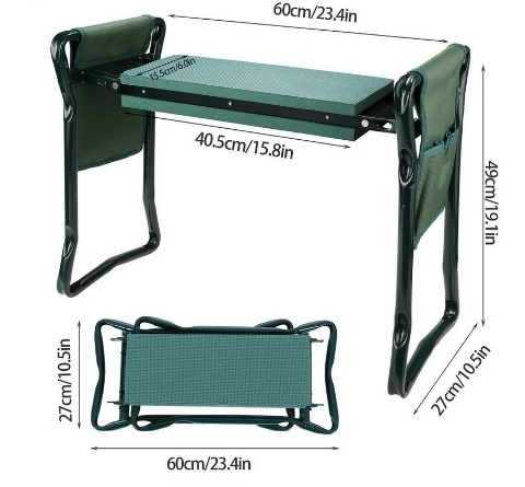 Foldable Outdoor Lawn Chair With Tool Pouch Garden Rest 5 Foldable Outdoor Lawn Chair With Tool Pouch Garden Rest - Image 5