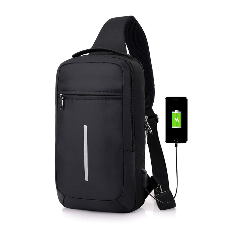Anti-theft USB Charging Chest Bag 1 Anti-theft USB Charging Chest Bag