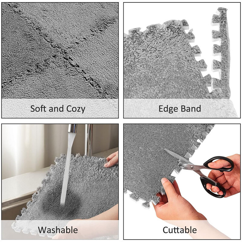 10X Interlocking Carpet Tiles Floor Mat Tiles 2 10X Interlocking Carpet Tiles Floor Mat Tiles - Image 2