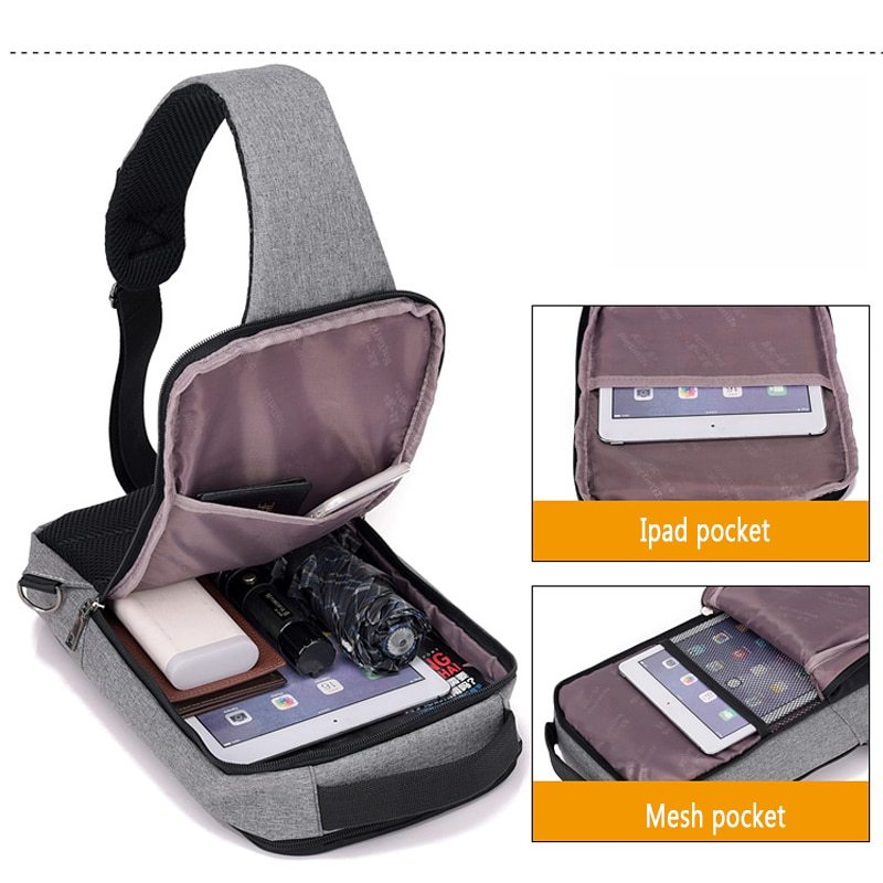 Anti-theft USB Charging Chest Bag 6 Anti-theft USB Charging Chest Bag - Image 6