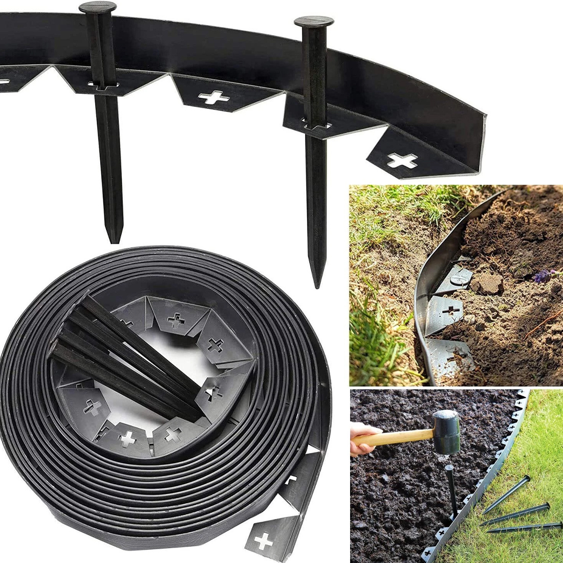 10-meter Outdoor Garden Boundary Lawn Isolation Stripedge Strip Send 30 Nails 4 10-meter Outdoor Garden Boundary Lawn Isolation Stripedge Strip Send 30 Nails - Image 4