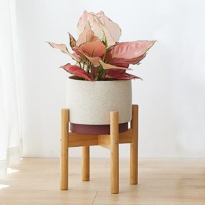 35cm Plant Pot Stand Brown Tribal Cement