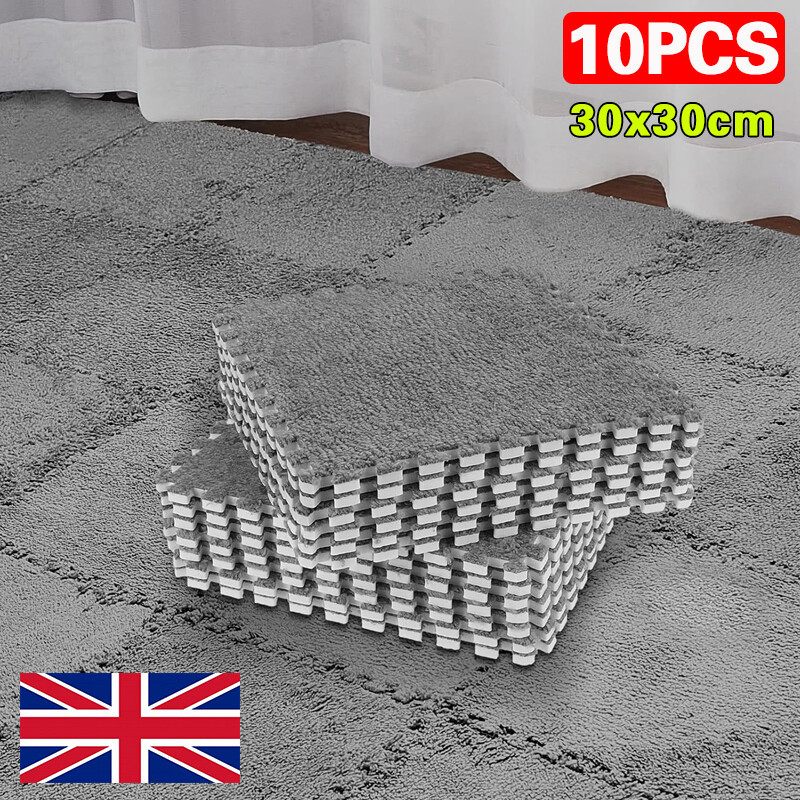 10X Interlocking Carpet Tiles Floor Mat Tiles 1 10X Interlocking Carpet Tiles Floor Mat Tiles