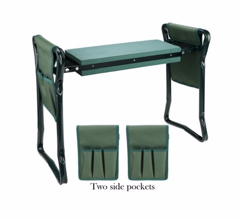 Foldable Outdoor Lawn Chair With Tool Pouch Garden Rest 1 Foldable Outdoor Lawn Chair With Tool Pouch Garden Rest