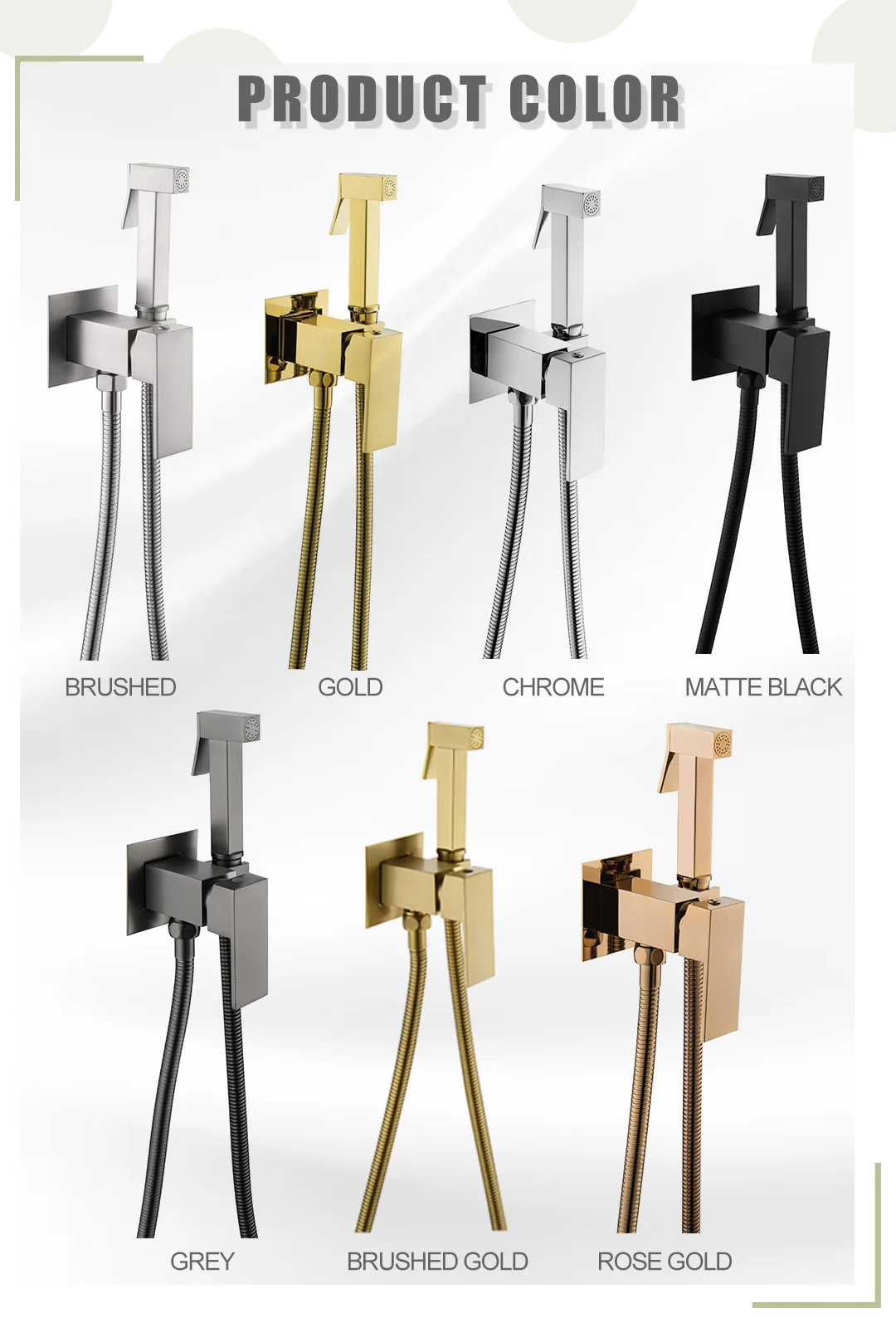 Brass Hot & Cold Toilet Bidet Sprayer Set 2 Brass Hot & Cold Toilet Bidet Sprayer Set - Image 2