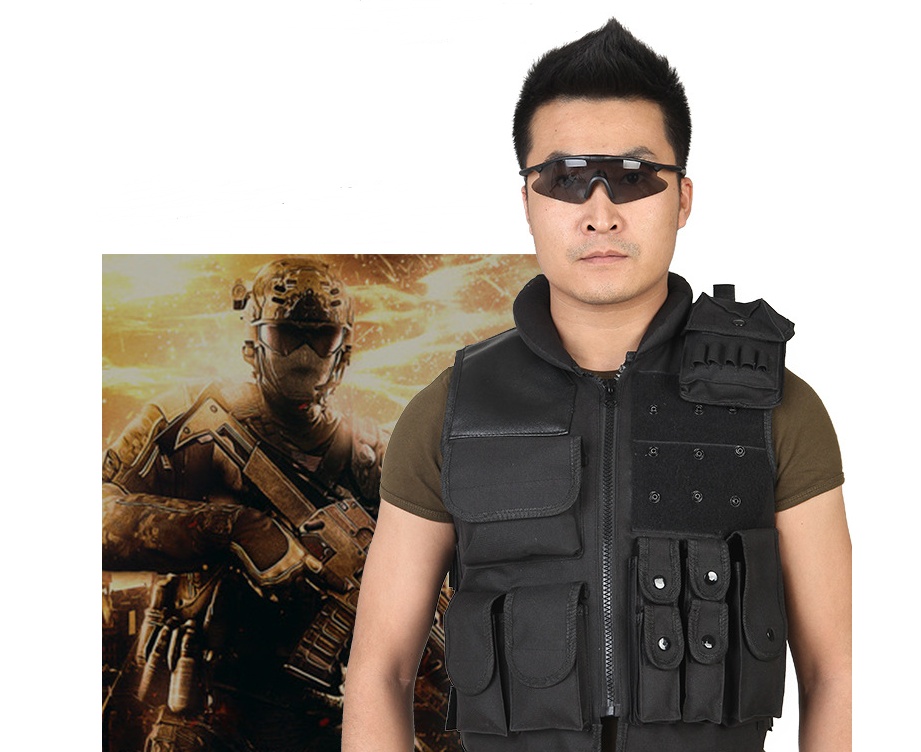 Tactical Vest Black Mens Military Hunting Vest 5 Tactical Vest Black Mens Military Hunting Vest - Image 5
