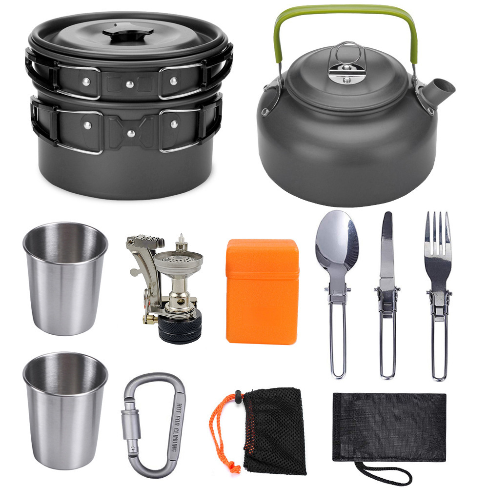 Camping Cookware Kit Aluminum Tableware 8 Camping Cookware Kit Aluminum Tableware - Image 8