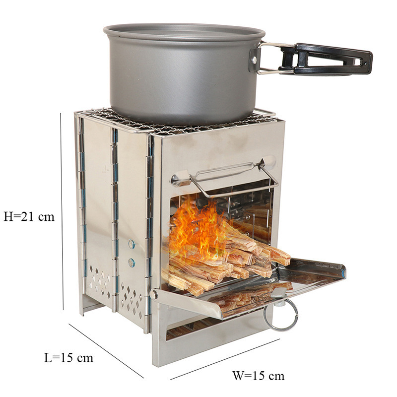 Adjustable Windproof Lightweight Camping Wood Stove 4 Adjustable Windproof Lightweight Camping Wood Stove - Image 4