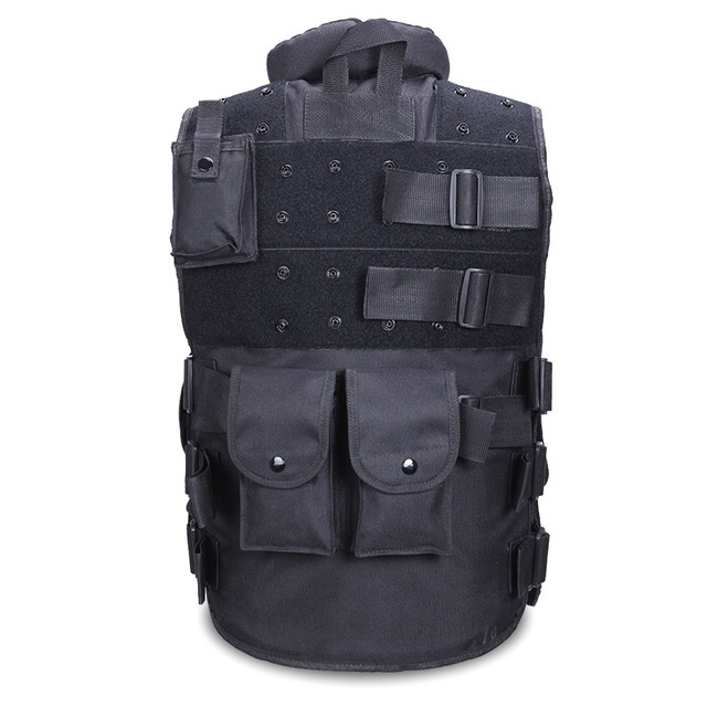 Tactical Vest Black Mens Military Hunting Vest 8 Tactical Vest Black Mens Military Hunting Vest - Image 8