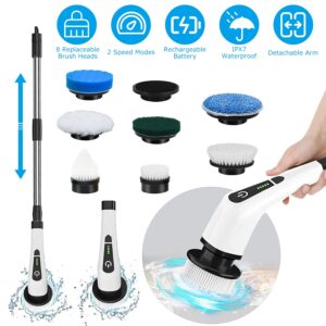 1Pc Cordless Rechargeable Electric Spin Scrubber