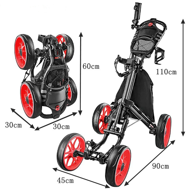 Foldable 4 Wheels Golf Trolley Golf Supplies 7 Foldable 4 Wheels Golf Trolley Golf Supplies - Image 7