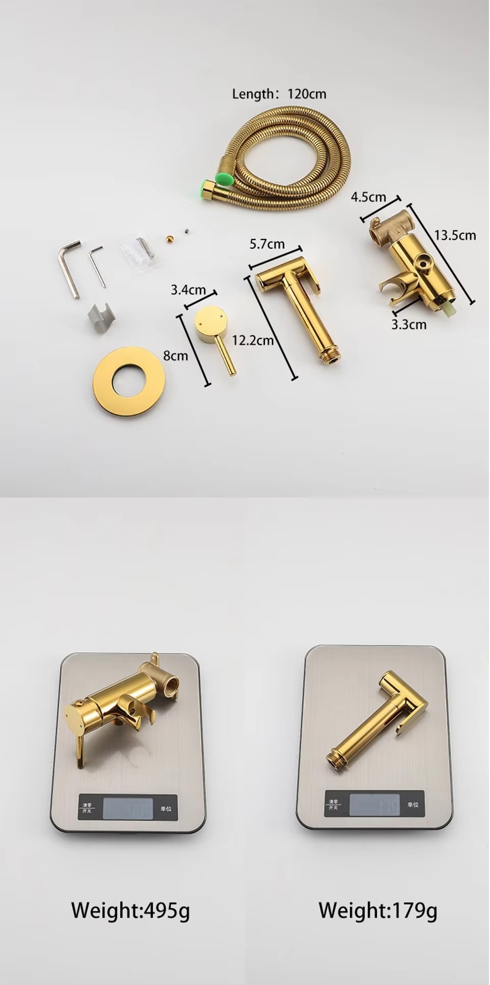 Brass Hot & Cold Toilet Bidet Sprayer Set 6 Brass Hot & Cold Toilet Bidet Sprayer Set - Image 6