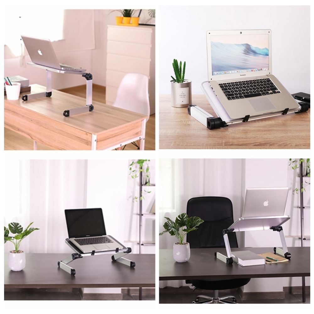 Foldable Laptop Stand Ergonomic Desk Tablet Holder 2 Foldable Laptop Stand Ergonomic Desk Tablet Holder - Image 2