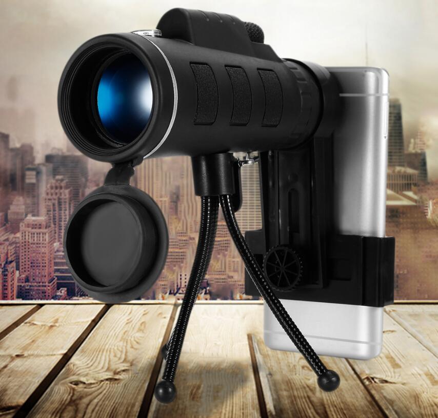 Compatible with Apple, 40X60 Monocular BAK4 Monocular Telescope HD Night Vision Prism Scope With Compass Phone Clip Tripod for Outdoor Activities 1 Compatible with Apple, 40X60 Monocular BAK4 Monocular Telescope HD Night Vision Prism Scope With Compass Phone Clip Tripod for Outdoor Activities