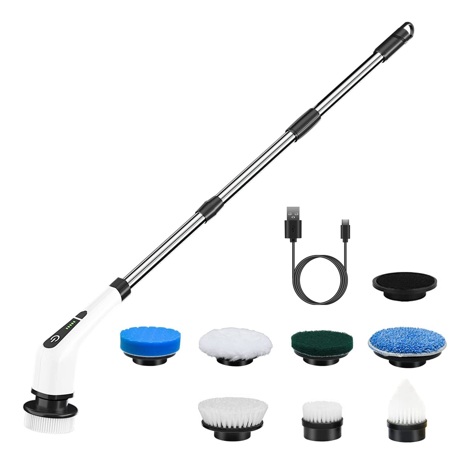 1Pc Cordless Rechargeable Electric Spin Scrubber 5 1Pc Cordless Rechargeable Electric Spin Scrubber - Image 5
