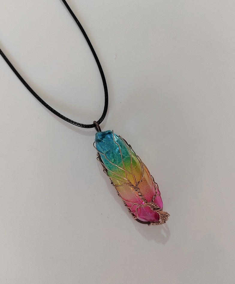 Stone Crystal Pillar Tree Fashion Necklace 10 Stone Crystal Pillar Tree Fashion Necklace - Image 10