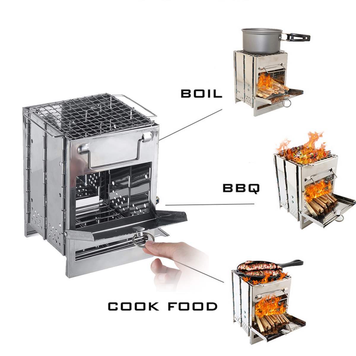 Adjustable Windproof Lightweight Camping Wood Stove 5 Adjustable Windproof Lightweight Camping Wood Stove - Image 5